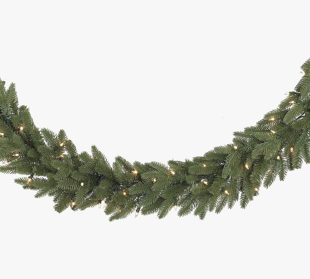 Tree Classics by Balsam Hill Lit Faux Kennedy Fir Wreath & Garland | Pottery Barn (US)