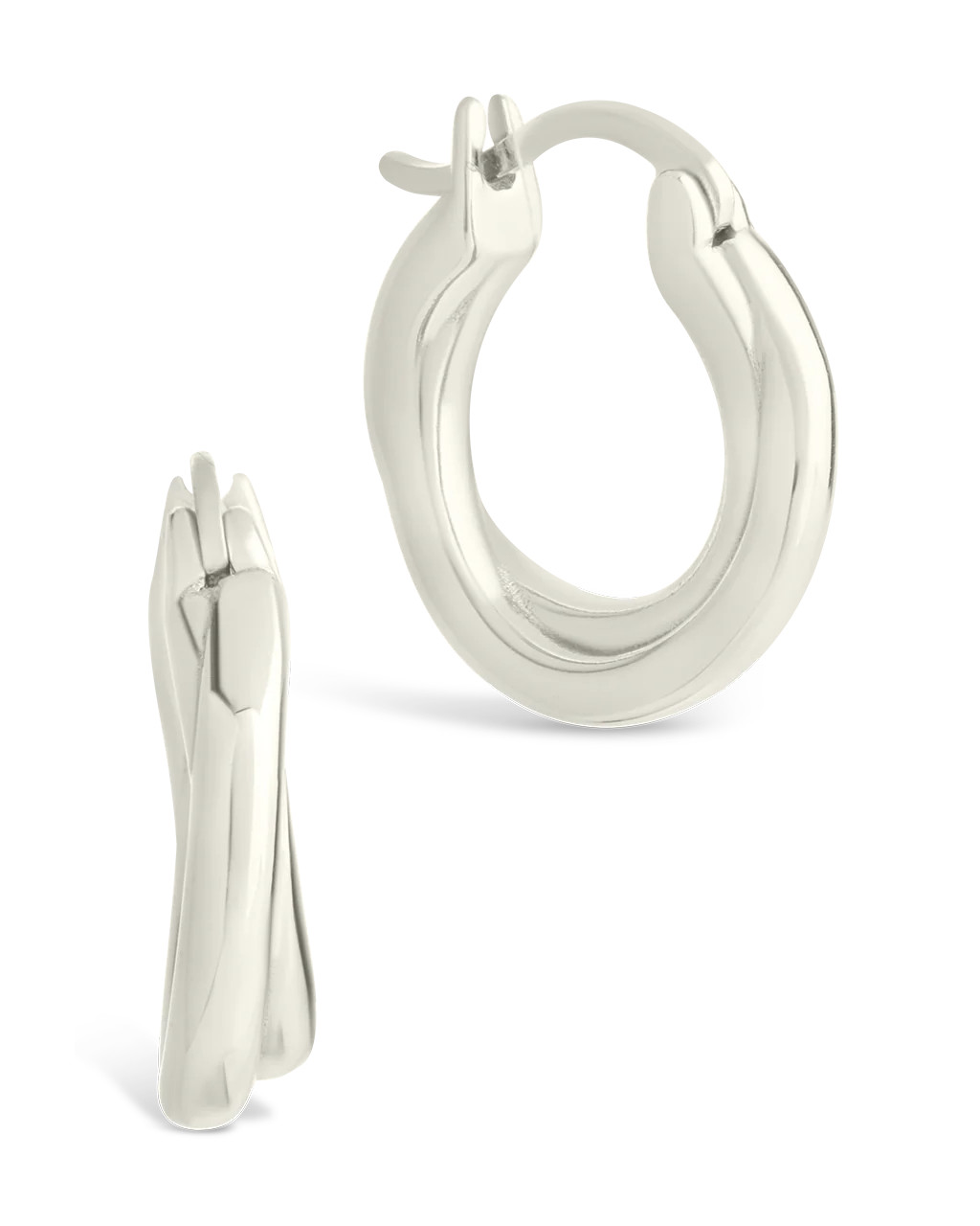 Sterling Silver Janice Twisted Hoop Earrings | Sterling Forever