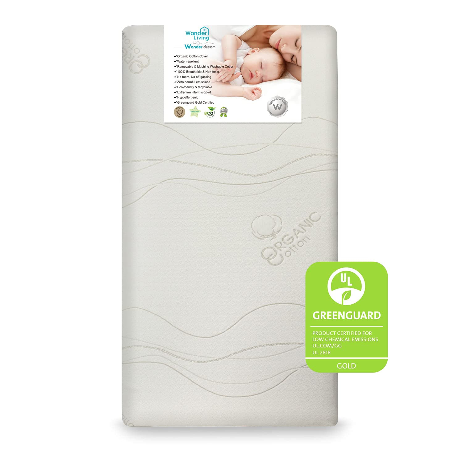 Wonder Dream Baby Crib Mattress and Toddler Mattress, Organic Cotton, 100% Breathable, Non Toxic, No | Amazon (US)