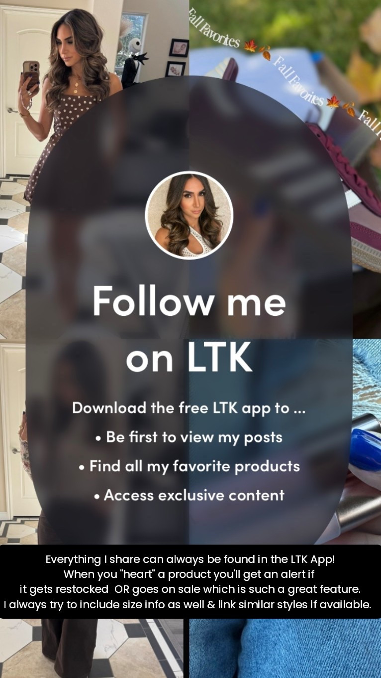 Join the fun on LTK! 

You can click the 🔔 at the top of my page so you don’t miss any new posts. This is the easiest way to find my outfits or other links you’re looking for! 🫶🏼