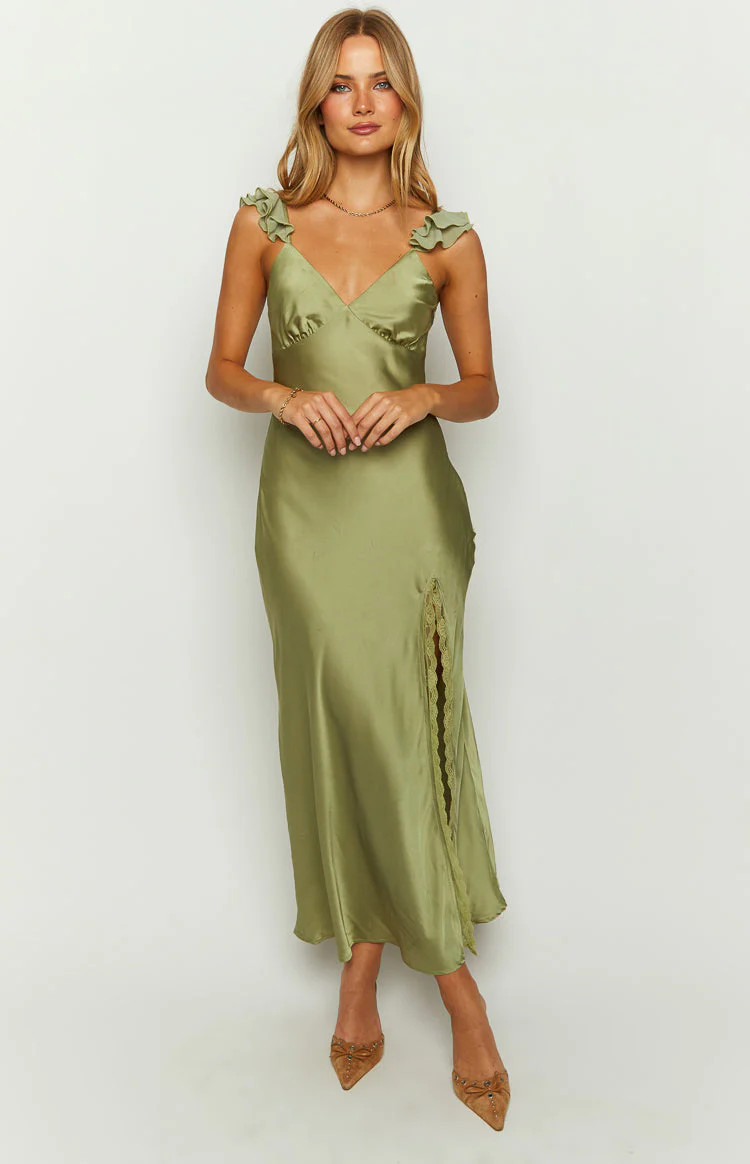 Wendy Sage Maxi Dress | Beginning Boutique (US)