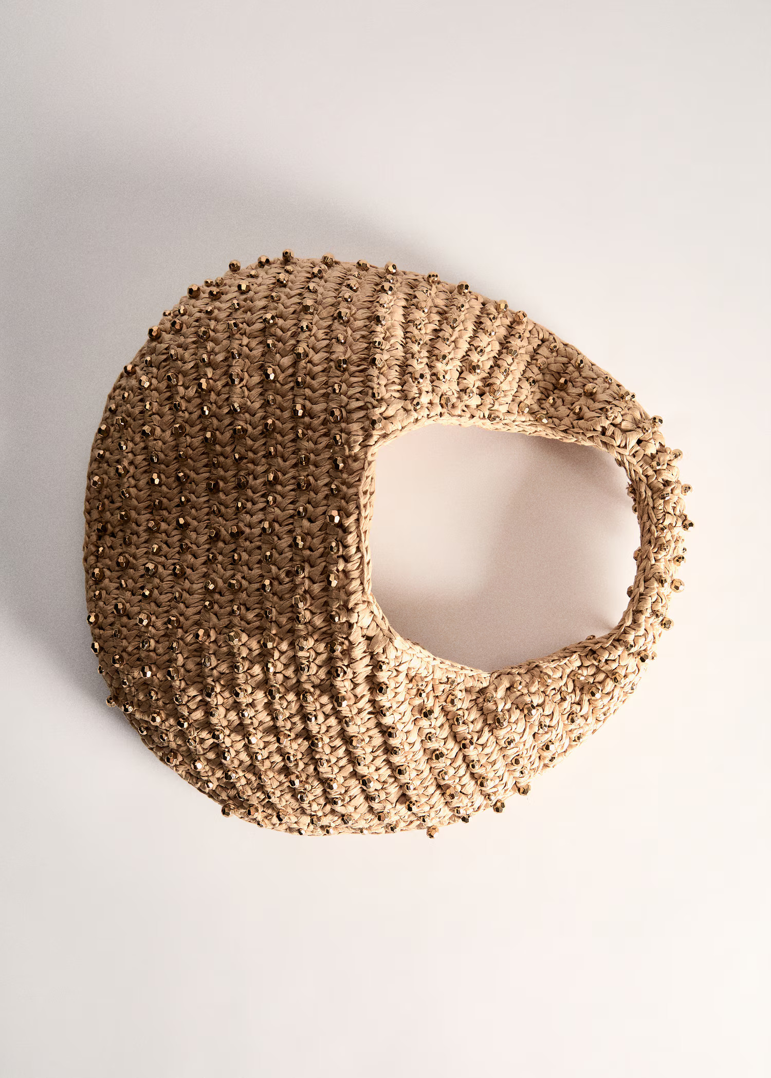 Natural fibre bag with beads - Women | MANGO United Kingdom | MANGO (UK)