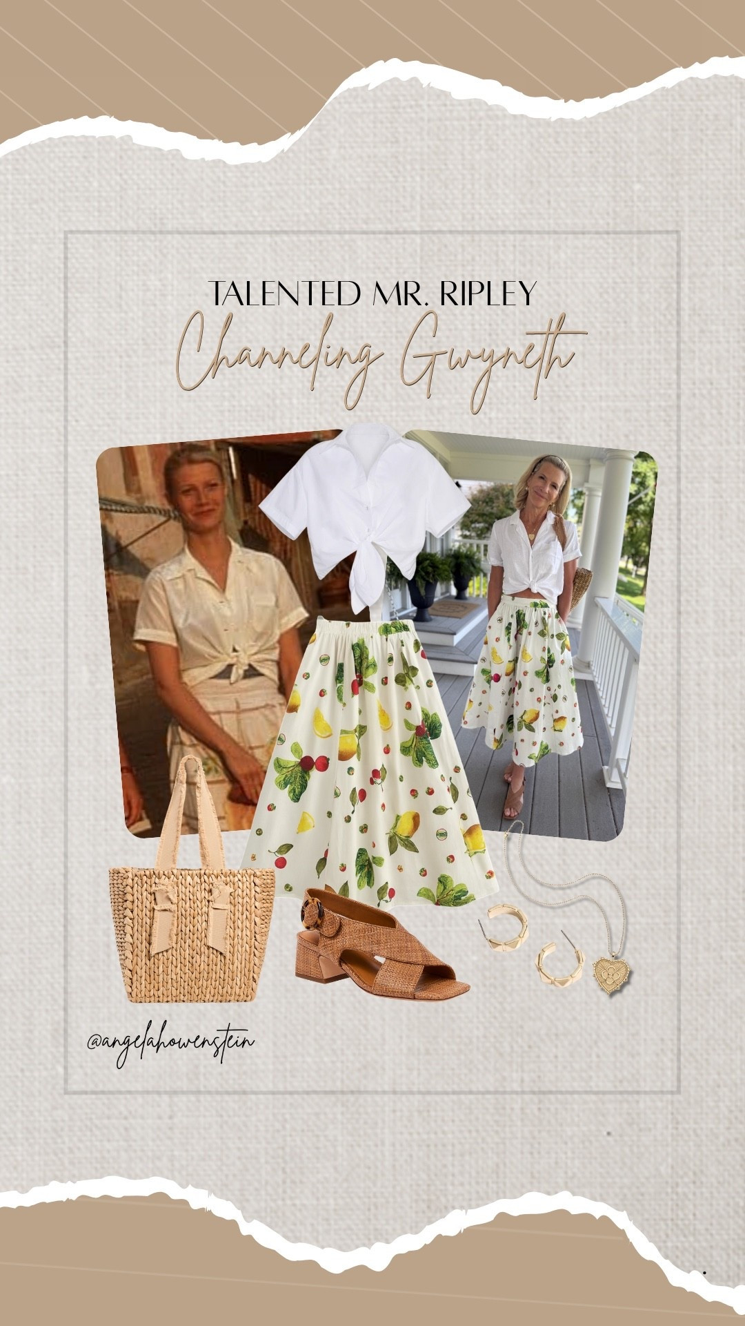 Inspired by Gwyneth’s iconic style in The Talented Mr. Ripley.

gwyneth paltrow style, talented mr ripley fashion, 90s outfit inspo, neutral style, summer outfit, classic fashion, timeless outfit, coastal style, linen outfit, vintage look

#LTKStyleTip #LTKItBag #LTKShoeCrush