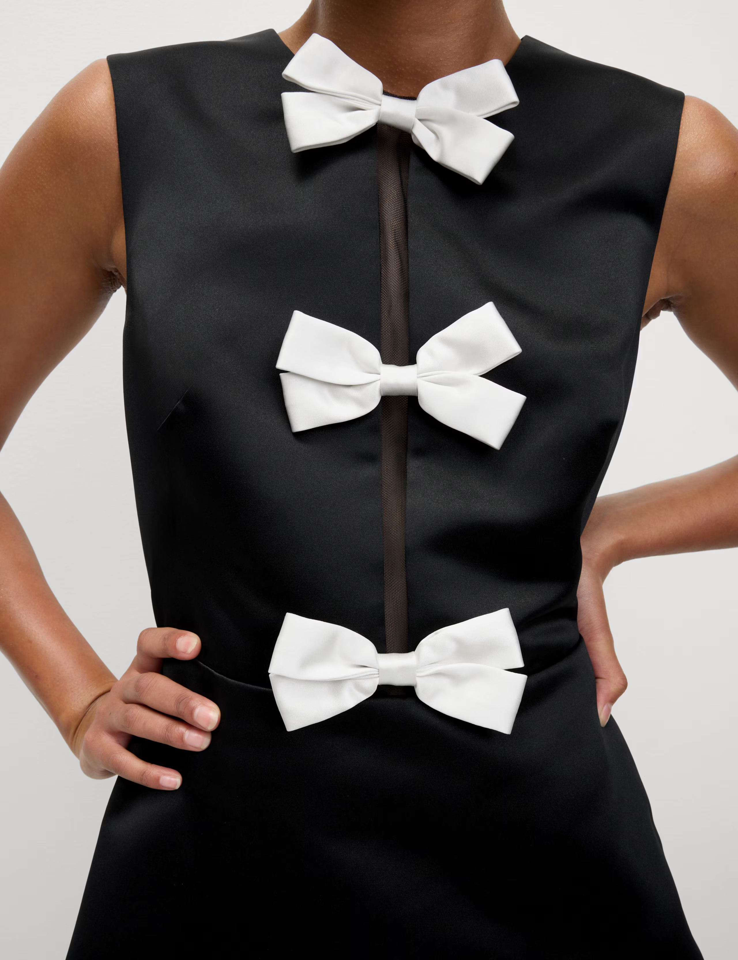 Bow Detail Mini Waisted Dress | Marks & Spencer (UK)