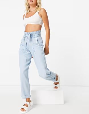 Native Youth paperbag waist denim pants | ASOS (Global)