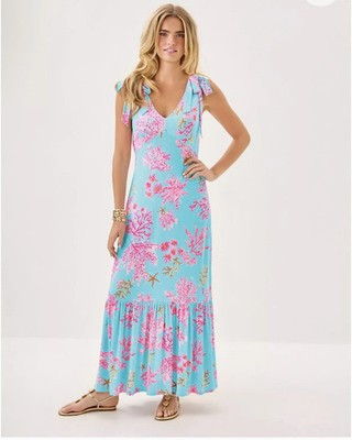 Lilly Pulitzer Aquinnah Maxi Dress Women's size 16 NWT | eBay US