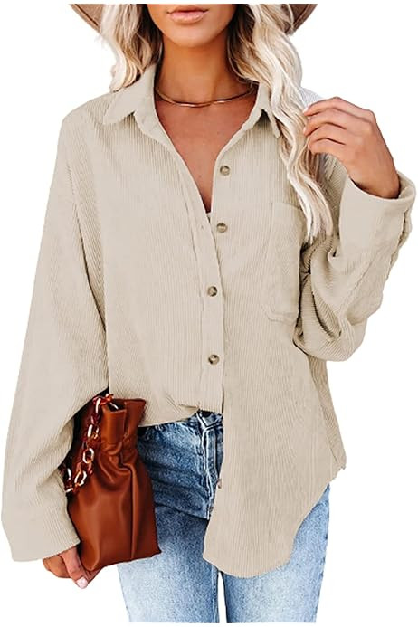 Jhsnjnr Women's Plaid Shirts Long Sleeve Flannel Lapel Button Down Shacket Jacket Coats | Amazon (CA)