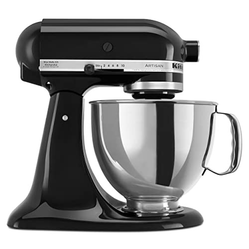 KitchenAid Artisan Series 5 Quart Tilt Head Stand Mixer with Pouring Shield KSM150PS, Onyx Black | Amazon (US)