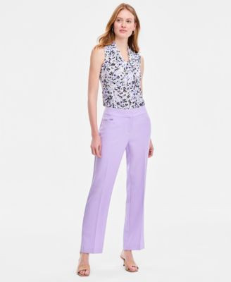 Women's High-Rise Straight Leg Pants | Macy's
