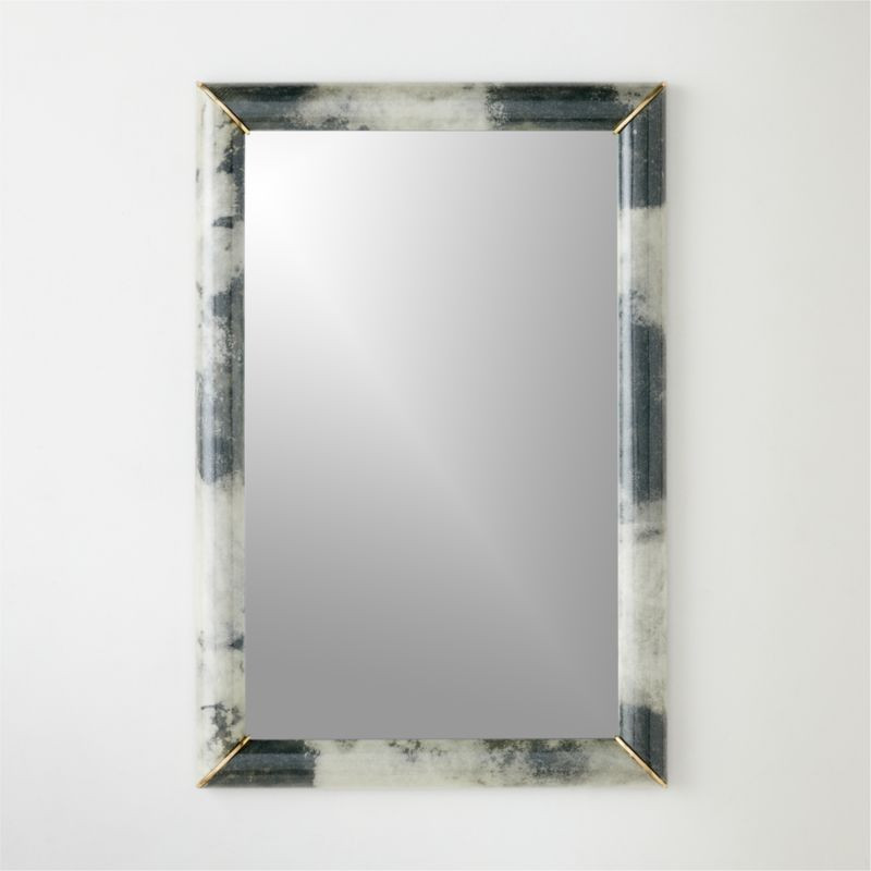 Genesis Modern Rectangular Wall Mirror with Vellum Frame 24''x36'' | CB2 | CB2