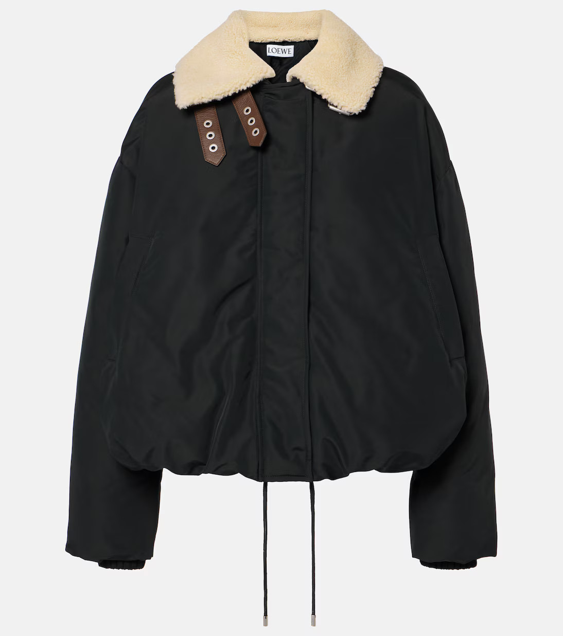Convertible shearling-trimmed puffer jacket | Mytheresa (UK)