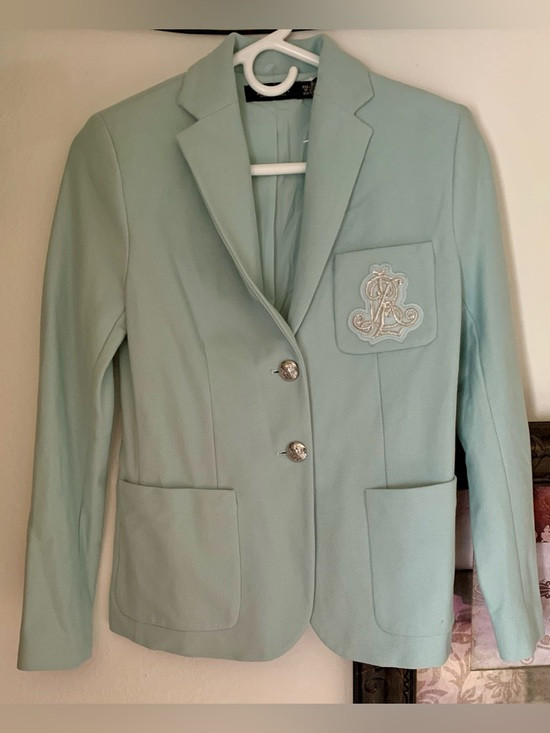 Lauren Ralph Lauren Jacquard Blazer with Crest Patch | Poshmark