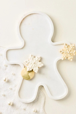 Blitzen Marble Gingerbread Serving Board | Anthropologie (US)