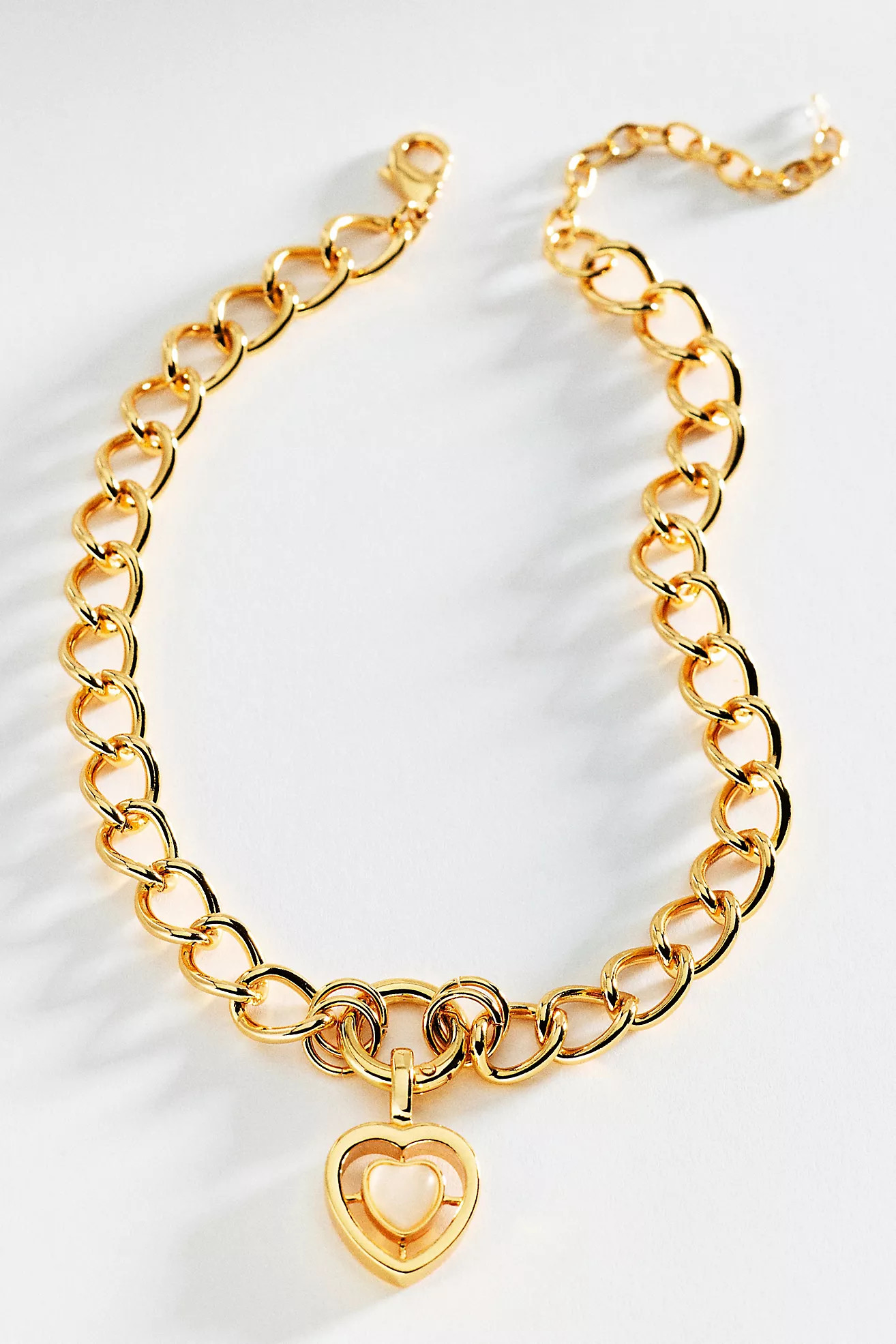 Chunky Heart Chain Necklace | Anthropologie (US)