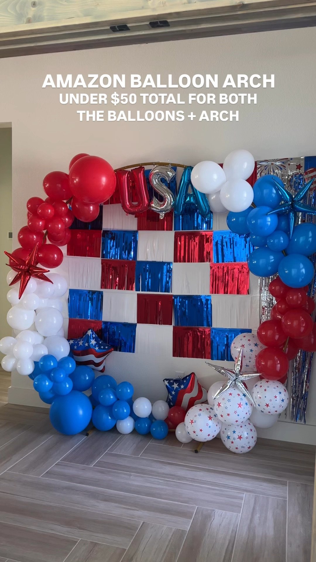 4th of July Amazon find! Made this red white and blue balloon arch for my Fourth of July party for under $50! And that’s including both the balloons AND circle balloon arch! Also linking the balloon pump I used also on Amazon prime! The perfect patriotic decor and backdrop for your Americana themed party! 

#LTKHome #LTKSeasonal #LTKParties
