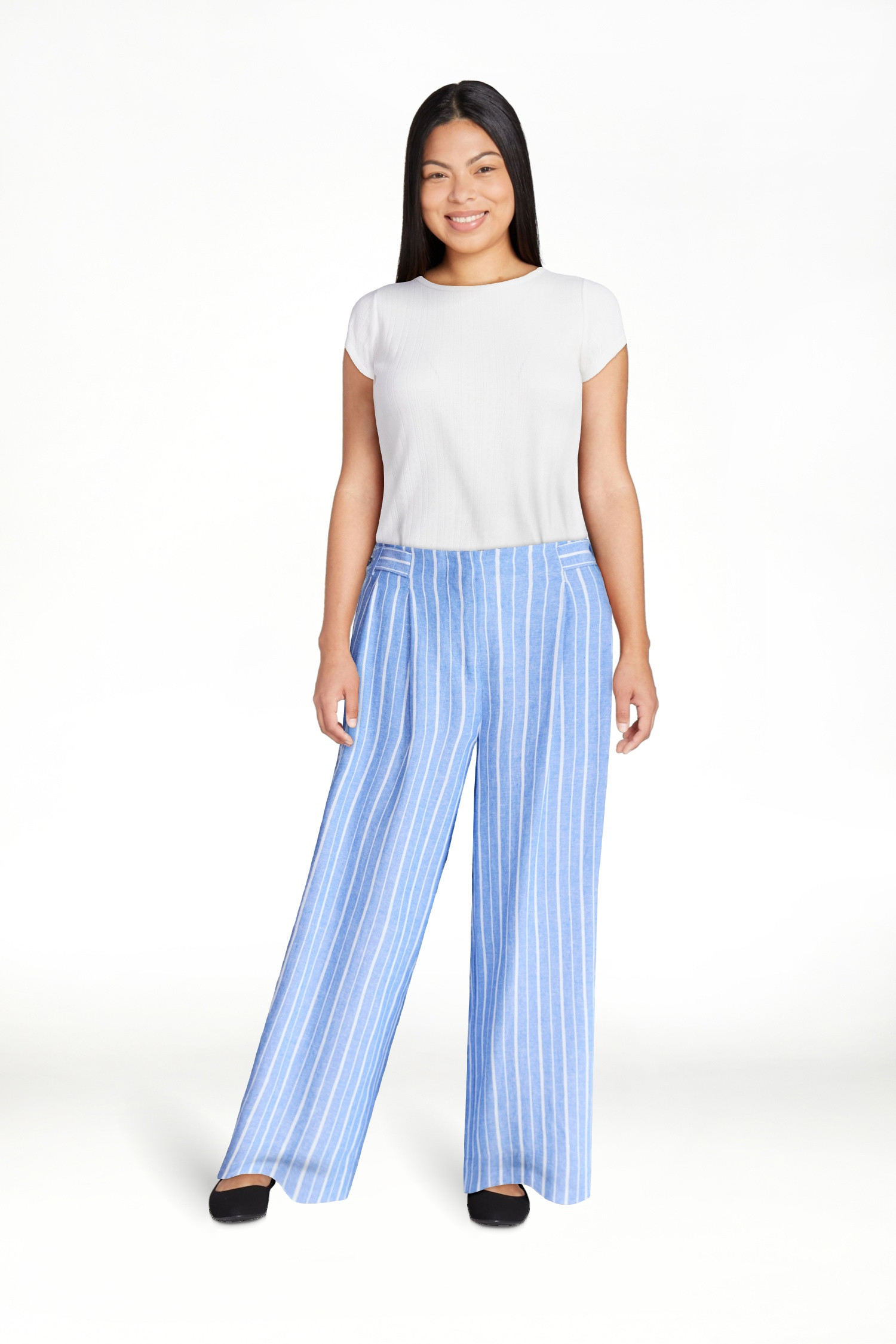 Free Assembly Women's and Women's Plus High Rise Wide Leg Cropped Pants, 27" Inseam, Sizes XS-4X | Walmart (US)