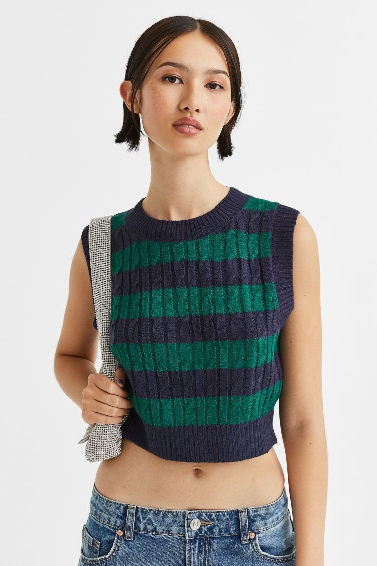 Jacquard-knit Sweater Vest | H&M (US + CA)