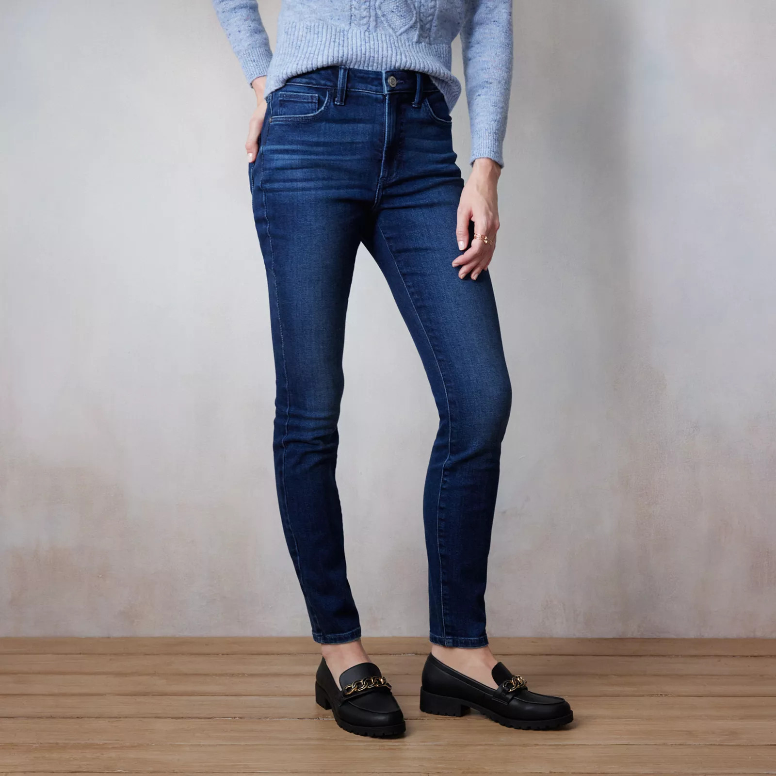 Women's LC Lauren Conrad Curvy High Rise 5-Pocket Skinny Jeans, Size: 0, Gold Wash | Kohl's