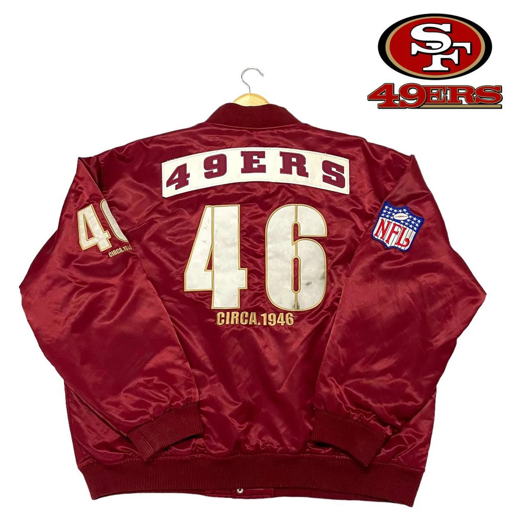 Vintage Circa 1946 49ers Fan Apparel Satin Varsity Jacket Size Extra Large - Etsy | Etsy (US)