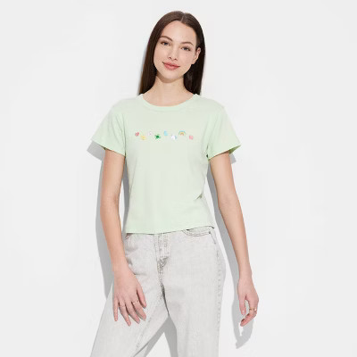 Women's St. Patrick's Day Lucky Charms Marshmallow Short Sleeve Graphic Baby T-Shirt - Green | Target