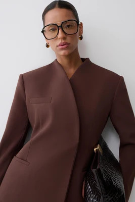 Katherine Suiting Structured Blazer / Dark Chocolate | MESHKI | M | MESHKI US