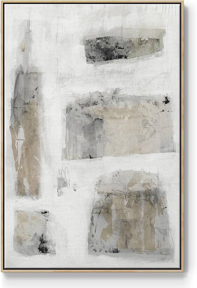 Renditions Gallery Canvas Home Decor Paintings Rustic Stone Wall Patterns Abstract Natural Floate... | Amazon (US)
