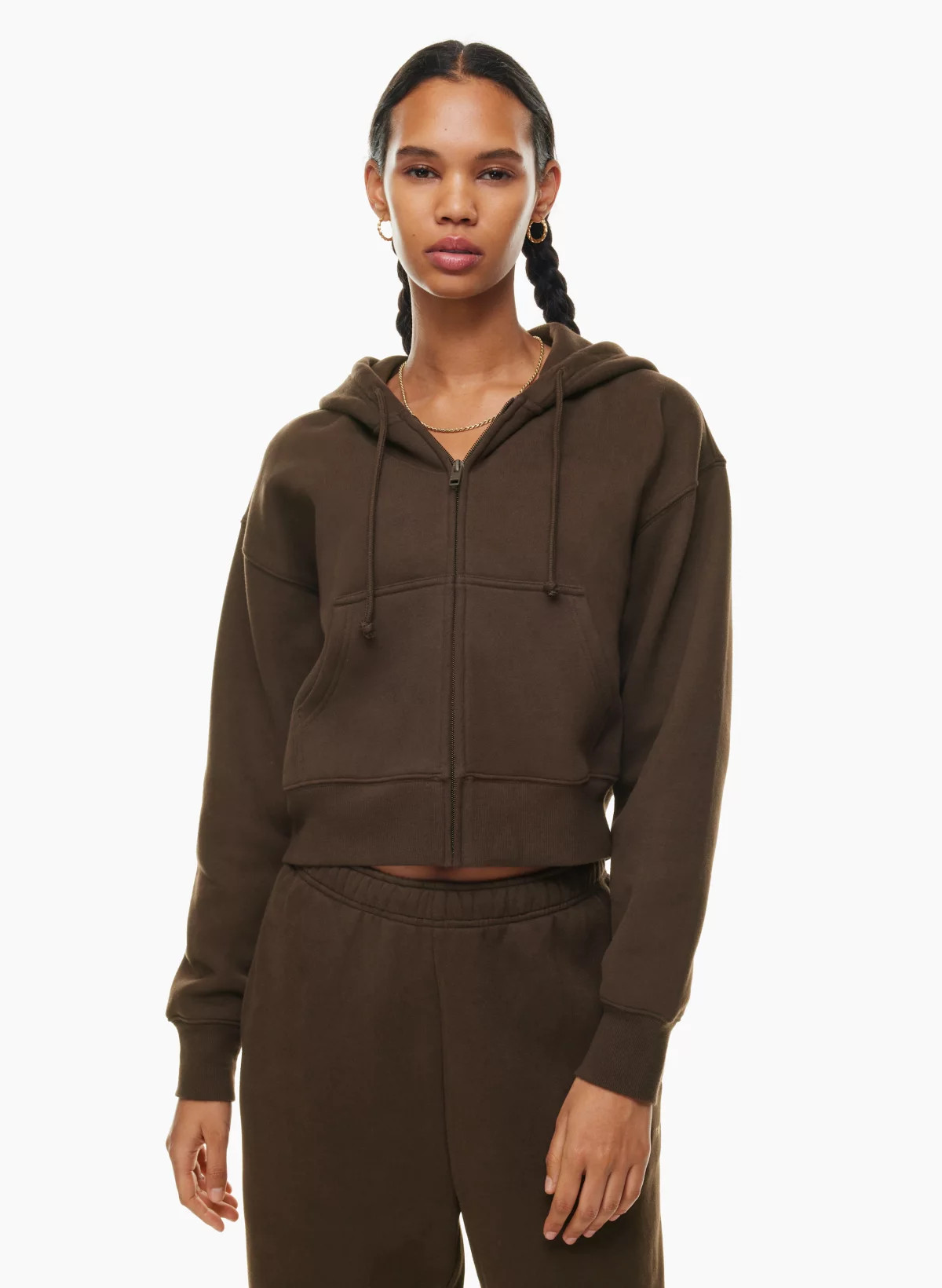 COZY FLEECE BOYFRIEND BOXY ZIP HOODIE | Aritzia