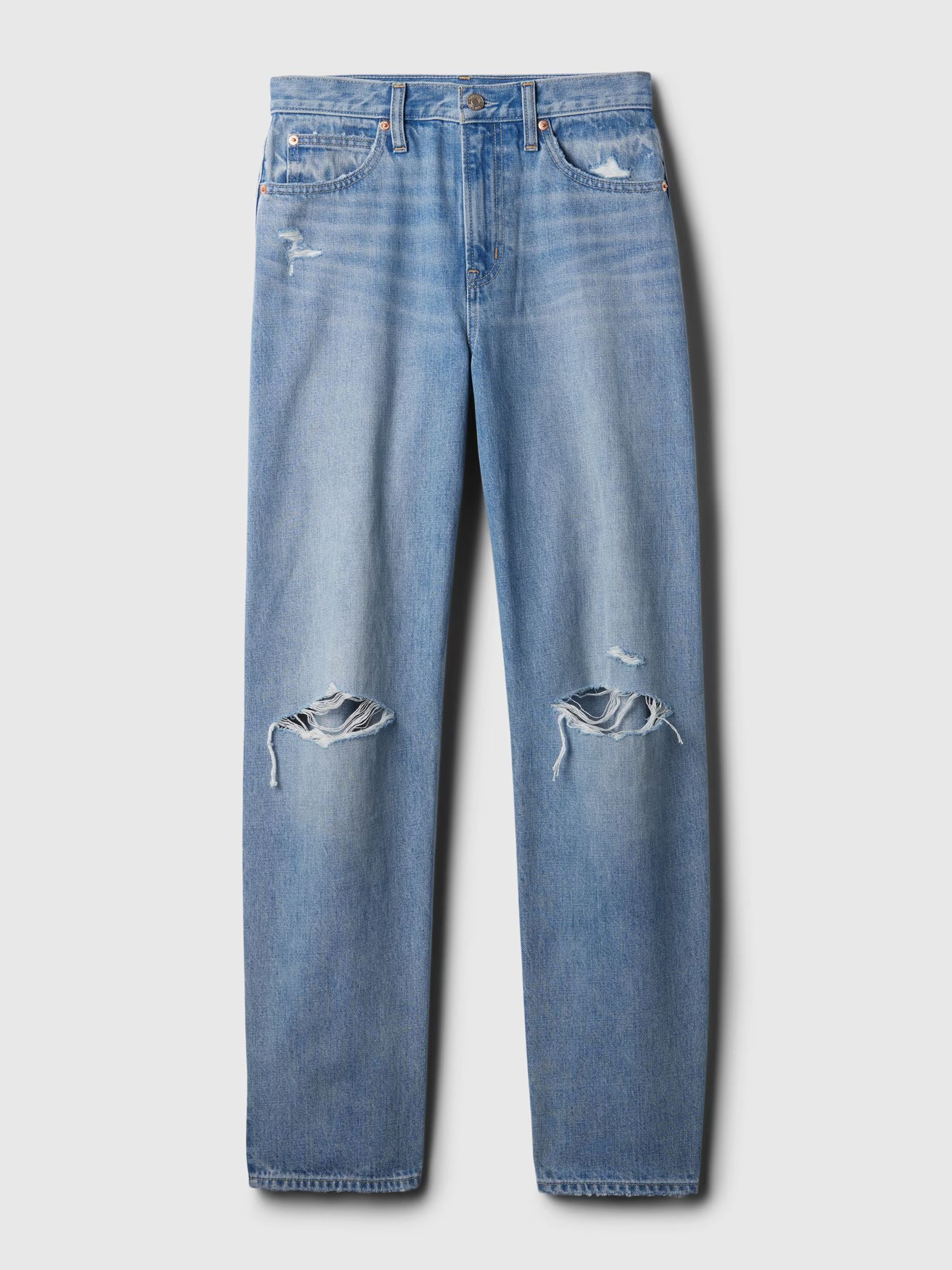 Blue High Waisted Barrel Jeans | Gap | GAP UK