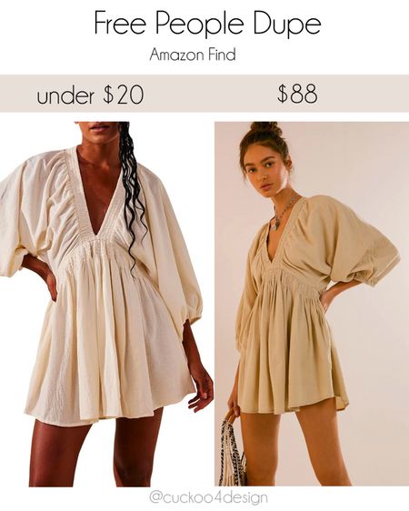 Cute Free People dupe | splurge or save | high low | look for less | FP dupe | Free People dupe dress | spring outfit | spring dress | vacation dress | swim coverup 

#LTKover40 #LTKsalealert