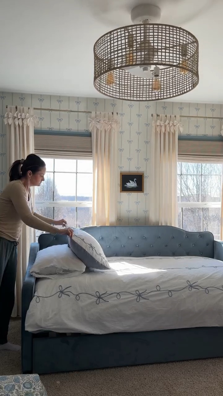 Full disclosure: I don’t do this every day, but I also don’t mind the days I decide to tidy up for my girl. She struggles with organization and mess so I step in to support, but also give her responsibilities. We also make sure everything has a home so it only takes a few minutes to clean up in here. Plus I worked so hard creating this beautiful space I like to pop in and admire it 🥰. I’ve linked everything I could, including sweet Winter’s hamster cage. Comment below!

Timeless little girl bedroom design 💙🎀