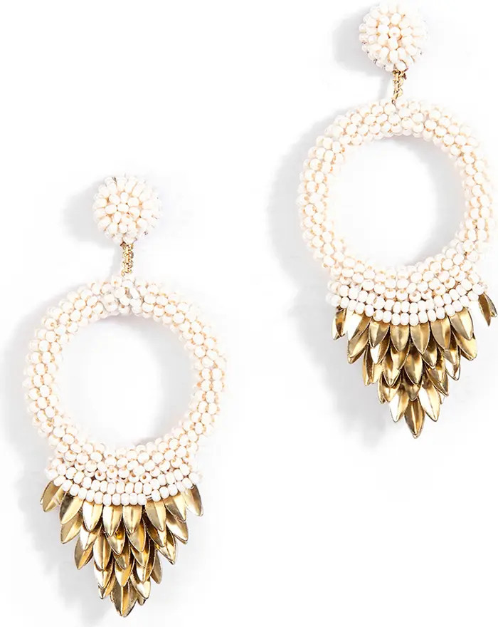 Deepa Gurnani Franka Beaded Fringe Drop Earrings | Nordstrom | Nordstrom