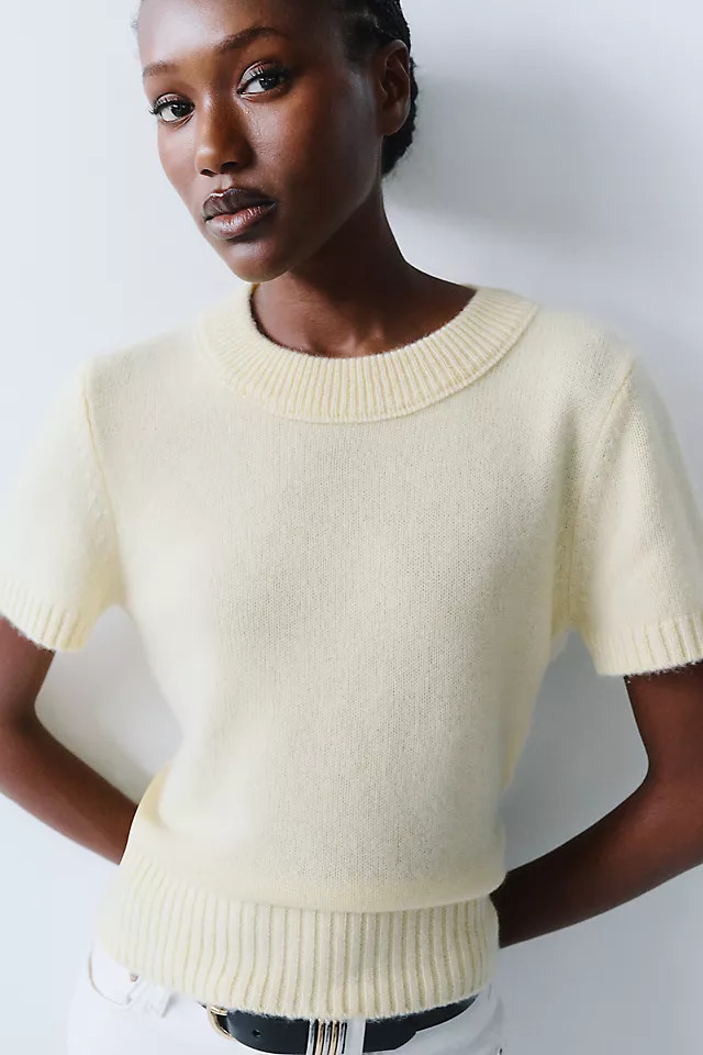 Maeve Mercer Cashmere Short Sleeve Sweater | Anthropologie (US)