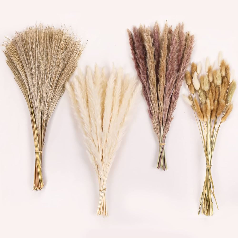 Pampas Grass 110 PCS Boho Wedding Home Table Fall Decor,Rustic Farmhouse Party Dried Flowers Arra... | Amazon (US)