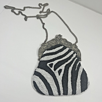 Vintage Beaded Christiana Purse Handbag W Mirror Chain Strap | eBay US