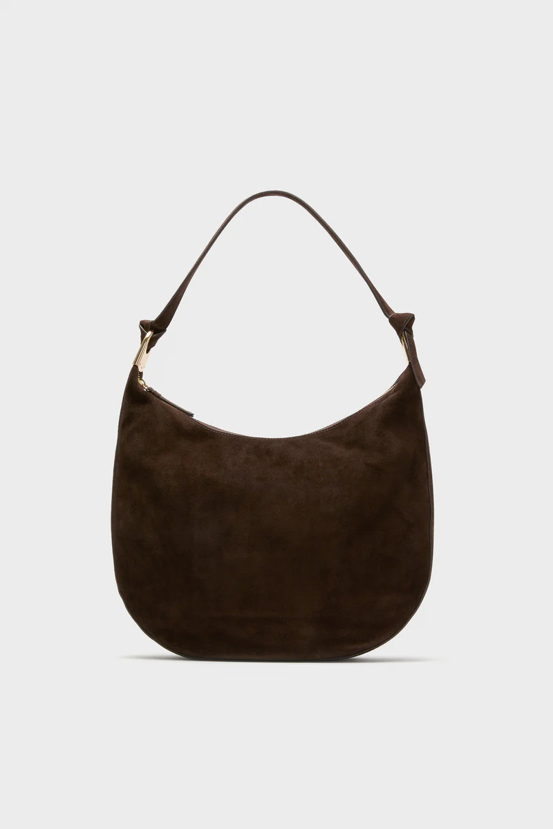 Tmoro Suede with Gold Morgan Shoulder Bag | Tuckernuck (US)