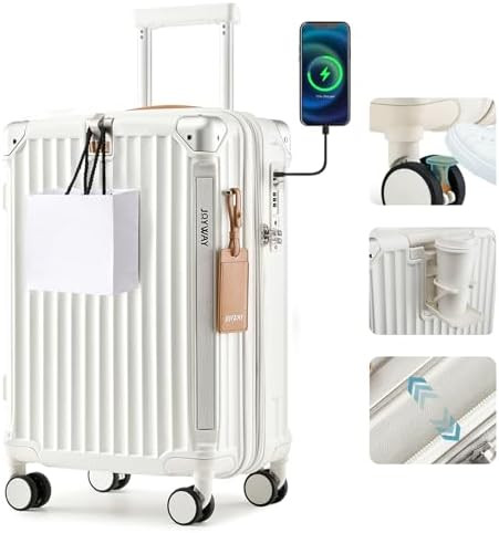 Joyway Carry On Luggage, Expandable Suitcase with Smart Cup Holder and USB Port, 20 IN Hardside C... | Amazon (US)