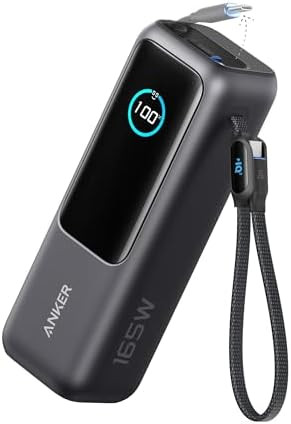 Anker Laptop Power Bank, 25,000mAh Portable Charger with Triple 100W USB-C Ports, Built-in Retrac... | Amazon (US)