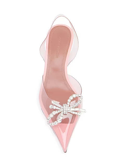 Amina Muaddi Rosie Glass Embellished Slingback Pumps | Saks Fifth Avenue