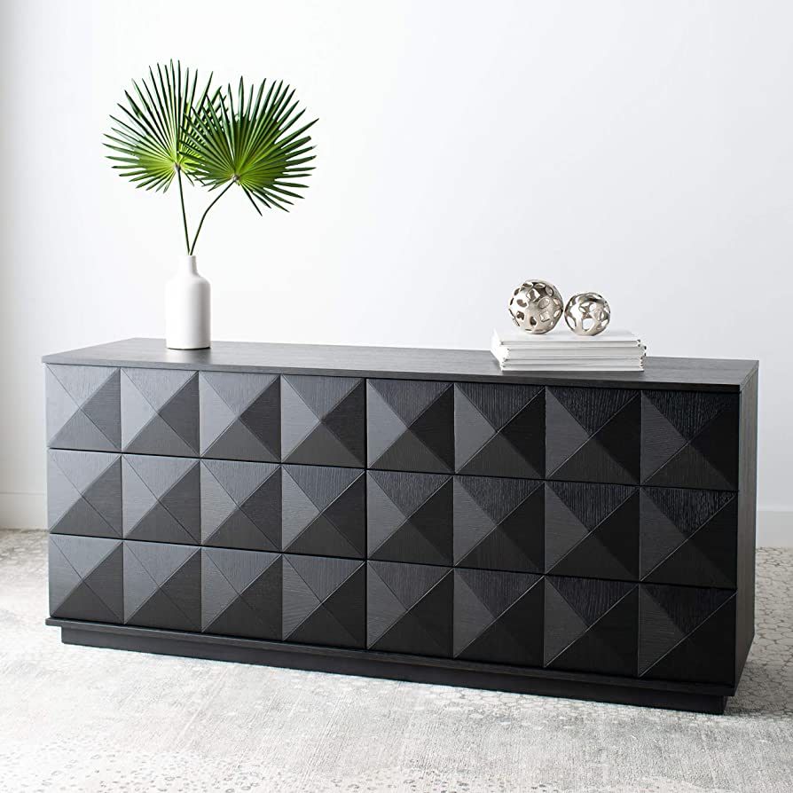 Safavieh Couture Home Patty Modern Black 6-drawer Dresser | Amazon (US)