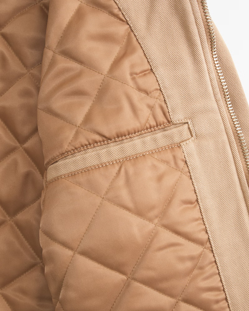 Cropped Twill Workwear Jacket | Abercrombie & Fitch (US)