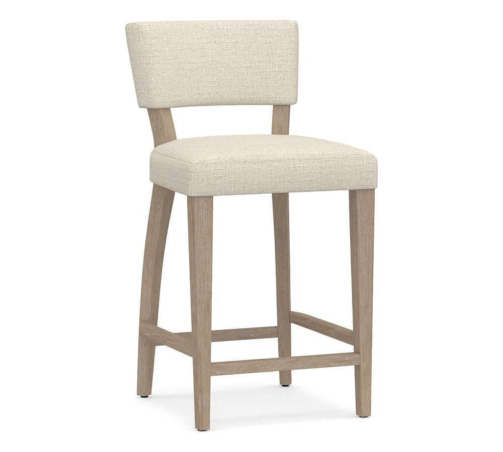 Payson Upholstered Stool | Pottery Barn (US)