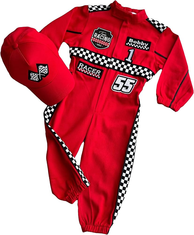 Handmade Race Car Driver Costume for Toddlers - Halloween Costume, Boys Racing Outfit, Toddler Ra... | Amazon (US)