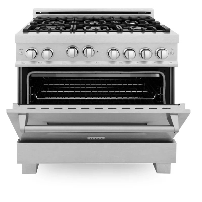 DuraSnow® 36" 4.6 cu. ft. Freestanding Gas Range | Wayfair North America