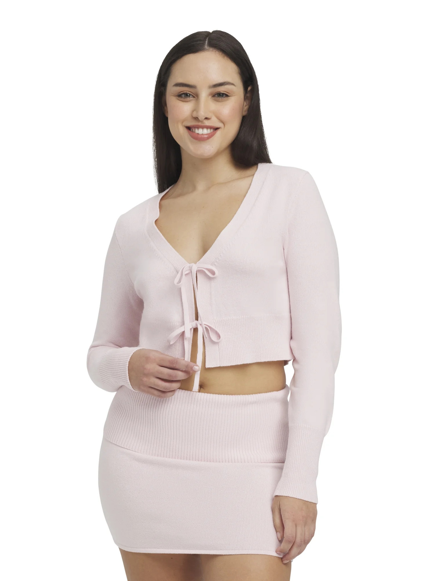 Mills by Millie Bobby Brown Women's Long Sleeve Crop Cardigan, Sizes XXS-XXL | Walmart (US)