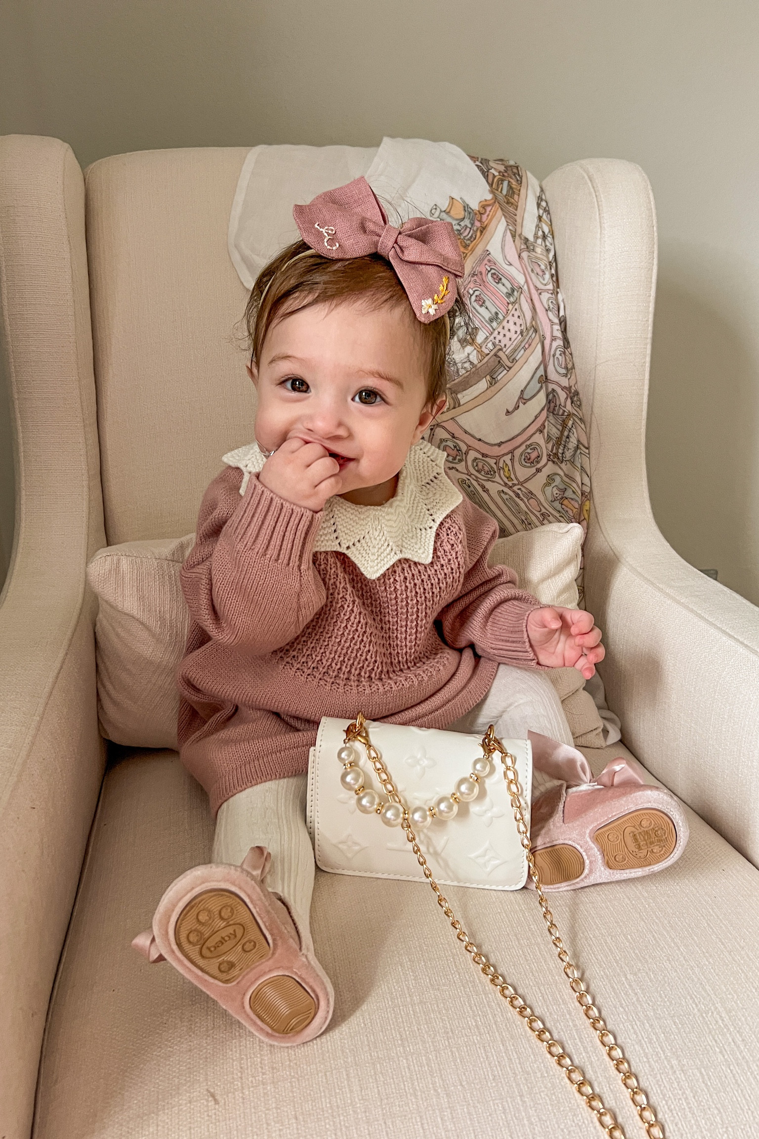 Pink sweater dress. Baby girl outfit 

#LTKkids #LTKbaby #LTKbump