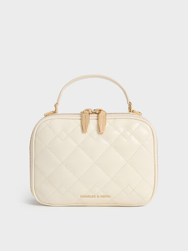 Duo Quilted Vanity Bag
    
         - Cream | Charles & Keith AU
