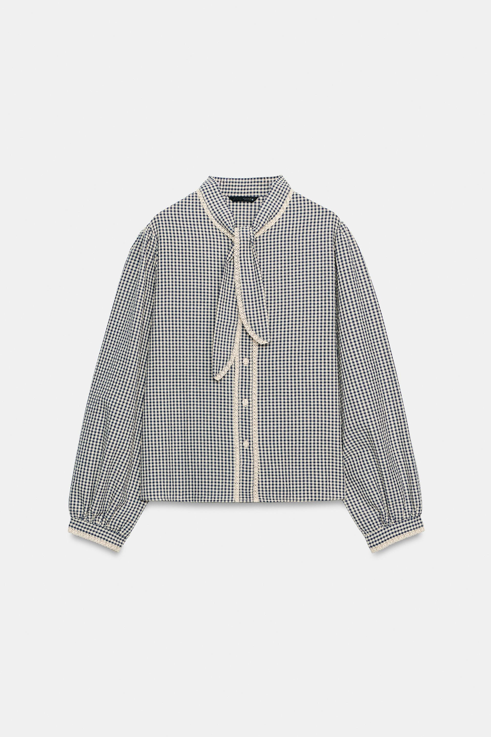 Zara - Striped Shirt - Women - Blue - Women | Zara US