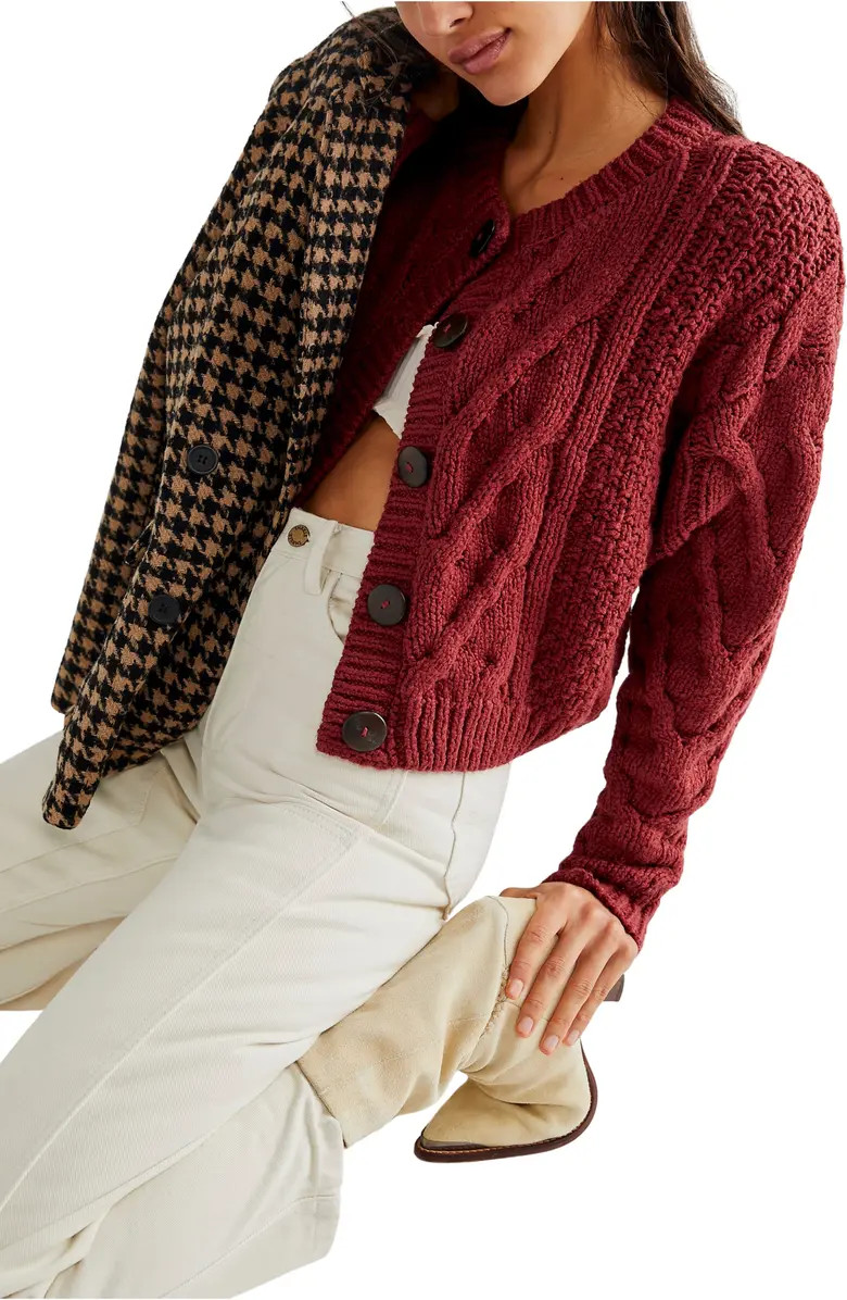Bonfire Cable Knit Cardigan | Nordstrom