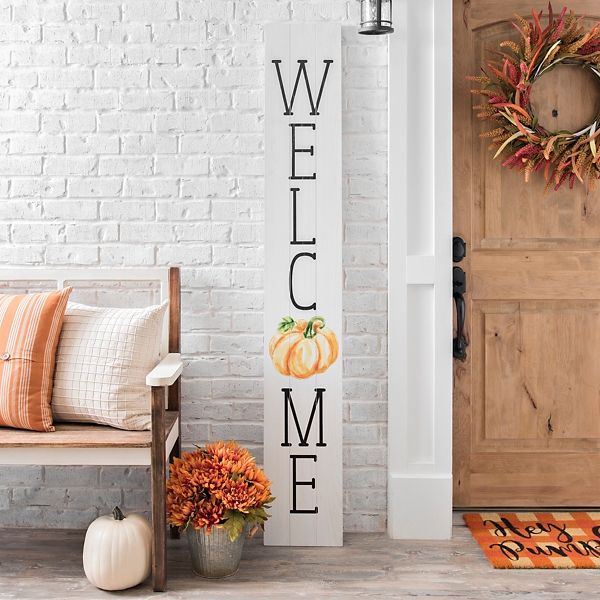 Welcome Pumpkin Porch Board | Kirkland's Home