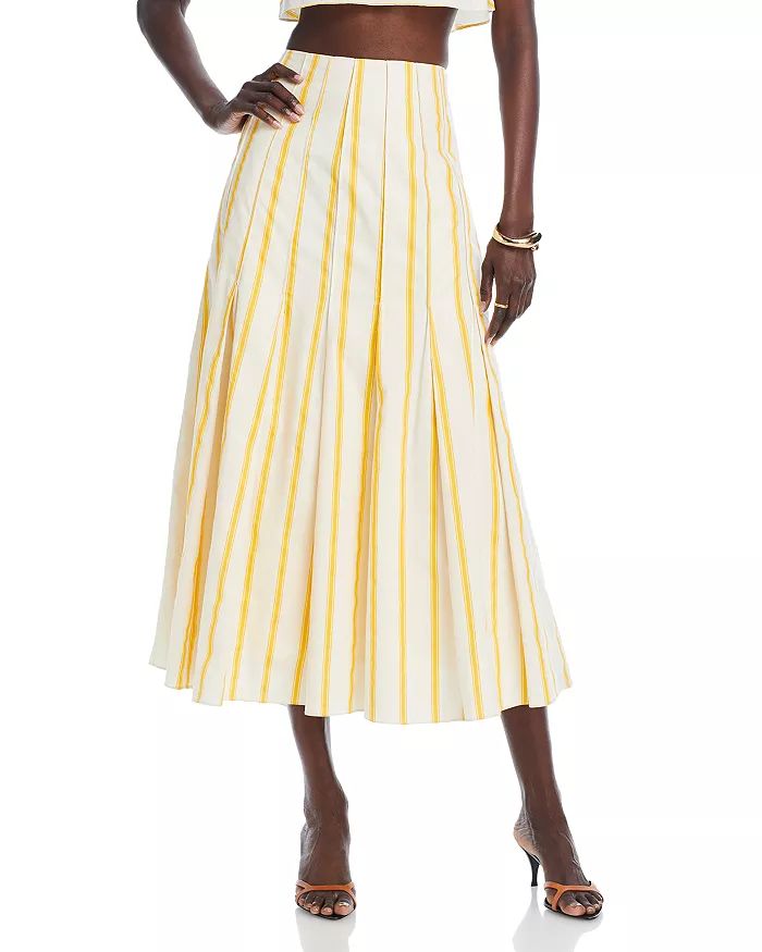 Pleated Cotton Midi Skirt | Bloomingdale's (US)